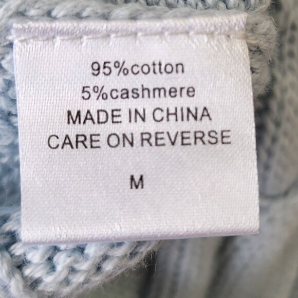 Burgess Cardigan Sweater | Women's Med | The Kiki, Frost Blue, Cable Knit NEW - Picture 9 of 11